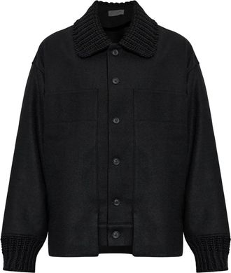 Yohji Yamamoto Wool Jacket - Heren - Zomerjassen - Zwart - L - Wol - Jassen