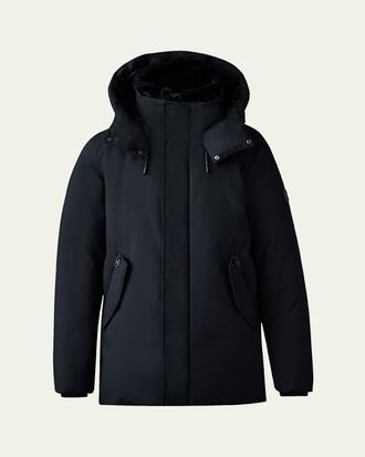 Mackage Mens Sullivan Mid-Length Jacket with Shearling