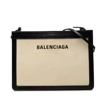 Balenciaga Pre-owned Balenciaga Canvas Navy Pochette Crossbody Unisex QUSV5KE00RIG5G4L