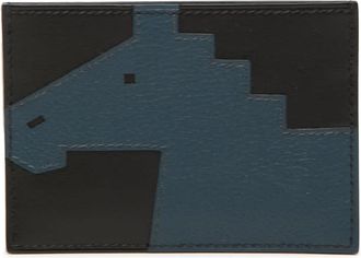 Herm&egrave;s Pre-owned Hermes Evercolor and Tadelakt Cheval Picto Card Holder Unisex 94IFM53EL1HHOYDZ