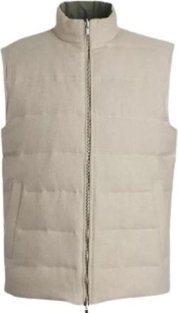 Eleventy Stijlvol Gewatteerd Vest - Heren - Bodywarmers - Beige - S - Jassen