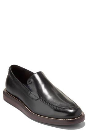 Cole Haan Grand Neoclassic Venetian Loafer in Black /Dk Natural at Nordstrom, Size 11