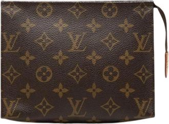 Louis Vuitton Pre-owned Toiletry Pouch 19 - Dames - Vintage Clutch - Bruin - ONE Size - Vintage