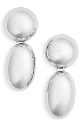 Open Edit Puffy Orb Drop Earrings in Rhodium at Nordstrom Rack