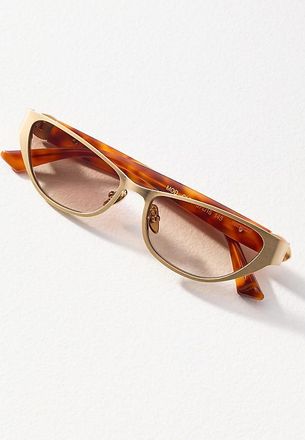 Poppy Lissiman Gold Slim Cat-Eye Sunglasses