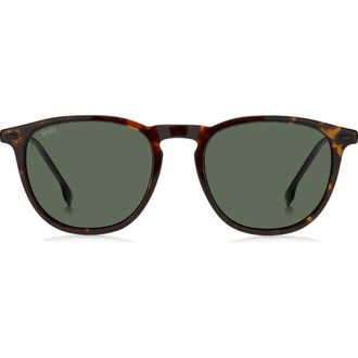 BOSS 52mm Round Sunglasses in Havana Matte Black at Nordstrom Rack