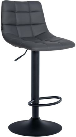 Clp Taburete De Bar Jerry En Piel Sint&eacute;tico Gris Negro