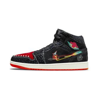 Nike Jordan 1 Mid SE Siempre Familia - unisex - Sport - Zwart - Maat: 38 EU Su&egrave;de