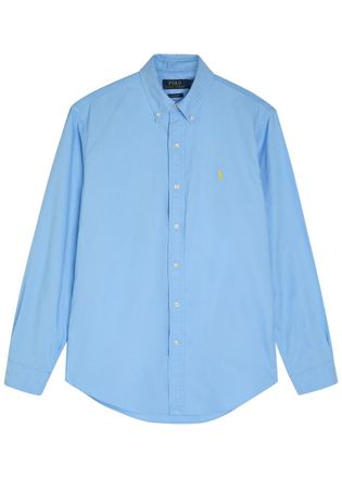 Polo Ralph Lauren Logo-embroidered Cotton Shirt - Light Blue - XL