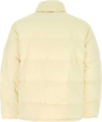 Jil Sander Mens Quilted Polyester Down Jacket Cream