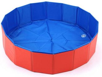 OEM Piscina Plegable - Para Perros Y Gatos - 80 X 30 Cm - Fondo Antideslizante - Con Orificio De Drenaje - 1 Unidad