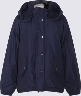 Brunello Cucinelli Coats Blu Profondo-Donna