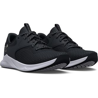 Under Armour Trainingsschuh UNDER ARMOUR UA W Charged Aurora 2, Damen, Gr. 36,5, schwarz (schwarz, schwarz, metallic warm silber), Synthetik, Textil, Schuhe Traini