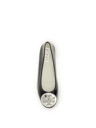Tory Burch Womens Ballet Flats Reva Patent Leather Black Perfect Calf Ballerina Shoes