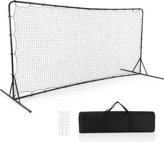 Costway Costway - Porteria Futbol Ni&ntilde;os, 372,5 X 151 X 182,5 Cm, Porteria Futbol Jardin Con Bolsa De Transporte, Regalo, Montaje R&aacute;pido, Red De Futbol Blanco