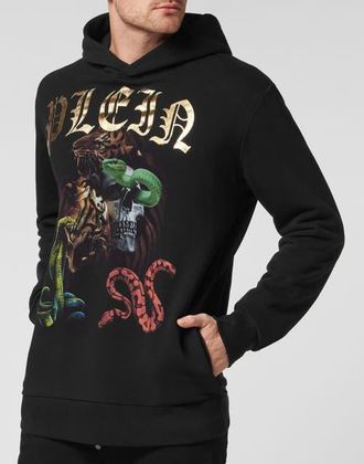 Philipp Plein Hooded Sweatshirt Relaxed Luxe Men in Black at Nordstrom, Size Xxx-Large