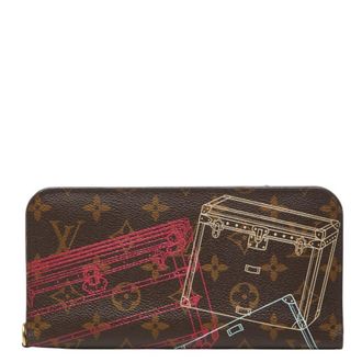 Louis Vuitton Brown Multi-Color Pvc Leather Long Wallet (Bi-Fold) (Pre-Owned)