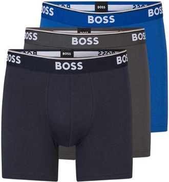HUGO BOSS Heren Boxershort (Pakket van 3) (Marine/Blauw/Grijs)