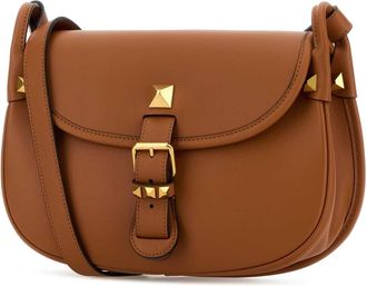 Valentino Garavani Womens Flaneuse Crossbody Bag Caramel Calf Leather