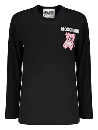 Moschino Katoenen T-shirt - Zwart