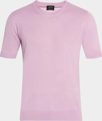 Brioni Men & apos;s Short-Sleeve Knit Sweater