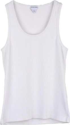 Bottega Veneta top - Dames - Tops zonder mouwen - Wit - XS - Katoen - Tops