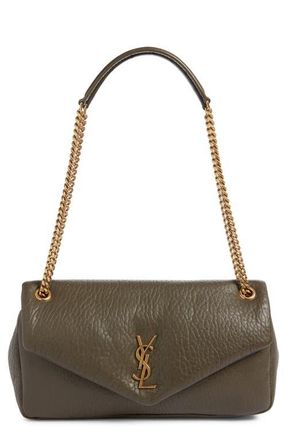 Saint Laurent Medium Calypso Leather Shoulder Bag in Light Musk at Nordstrom