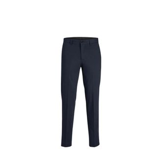 Jack & Jones Stretch broek in donkerblauw - Heren - Nette broeken - Blauw - M - Polyester - Broeken