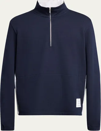 Thom Browne Mens Terry Quarter-Zip Sweatshirt