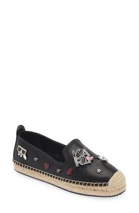 Karl Lagerfeld Malvie Espadrille Flat in Black at Nordstrom Rack, Size 6.5