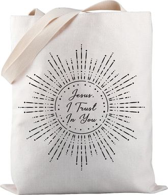 Generic Jesus I Trust In You Divine Mercy Catholic Gift Eucharist Catholic Tote Bag Gift Eucharistic Revival Gift (Jesus I Trust TOTE)