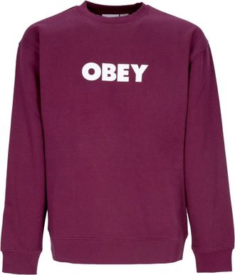Obey Premium Crew Neck Fleece Sweatshirt - Heren - Sweatshirts - Rood - XL - Katoen - Hoodies & sweatvesten