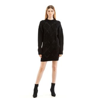 Patrizia Pepe Black Nylon Casual Womens Dress