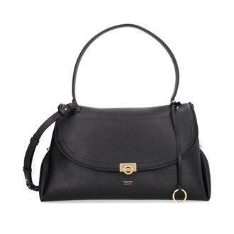 Ferragamo Tassen, Dames, Zwart, ONE Size, Leer, Sofia Schoudertas