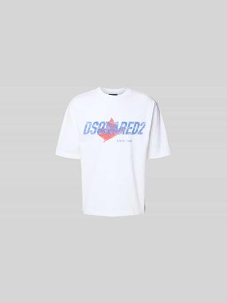 Dsquared2 Loose Fit T-Shirt aus reiner Baumwolle in Weiss, Gr&ouml;&szlig;e XL