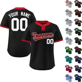 Generic Personalised Baseball Jersey,Custom Baseball Jersey T Shirt with Text,Funny Baseball-Top Mens Women (UK, Alpha, One Size, Regular, Regular, A)
