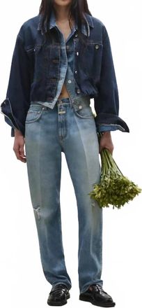 Closed Jonta Relaxed Mid Rise Jeans In Mid Blue