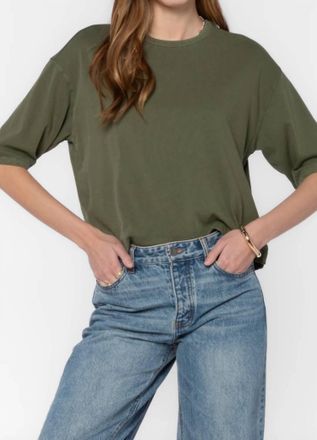 Velvet Heart Drop Shoulder Crewneck Tee In Olive