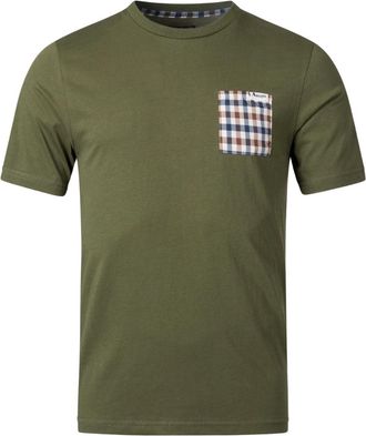 Aquascutum Active Check Pocket Groen T-shirt