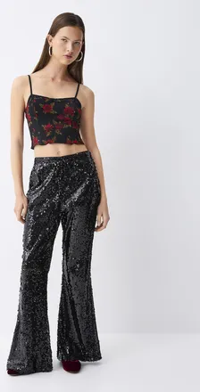 Twik Womens Flared sequined pant