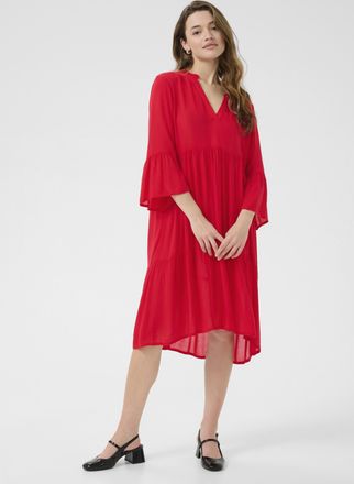 Kaffe Jurk KAmarianah A-shape red