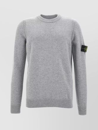 Stone Island badge crew neck sweater