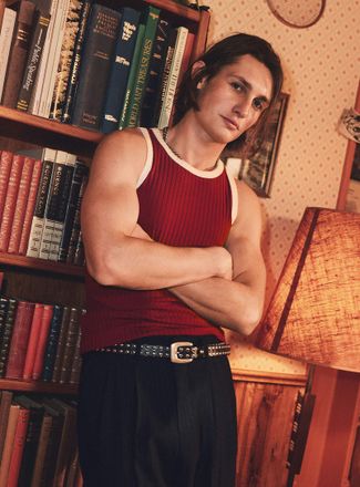 Djab Mens Ribbed ringer tank top