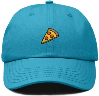 Dalix Pizza Slice Embroidered Dad Hat in Teal at Nordstrom