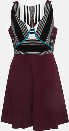 Roland Mouret Purple Stretch Double Crepe Derya Dress