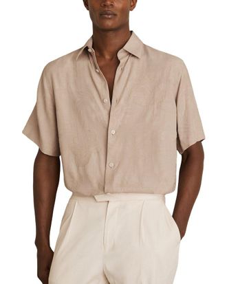Reiss Coupe Floral Jacquard Shirt
