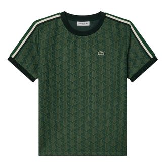 Lacoste Dames Monogram Jacquard Slim T-shirt (Groen)