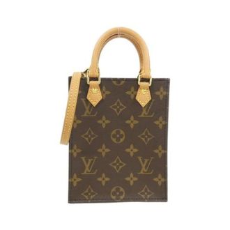 Louis Vuitton Pre-owned Mini Bags, female, Brown, Size: ONE SIZE Pre-owned Petit Sac Plat Monogram Shoulder Bag