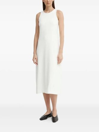 Drykorn round-neck sleeveless midi day dress - White