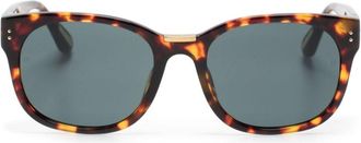 Linda Farrow Cedric square-frame sunglasses - unisex - Titanium - 54 - Brown